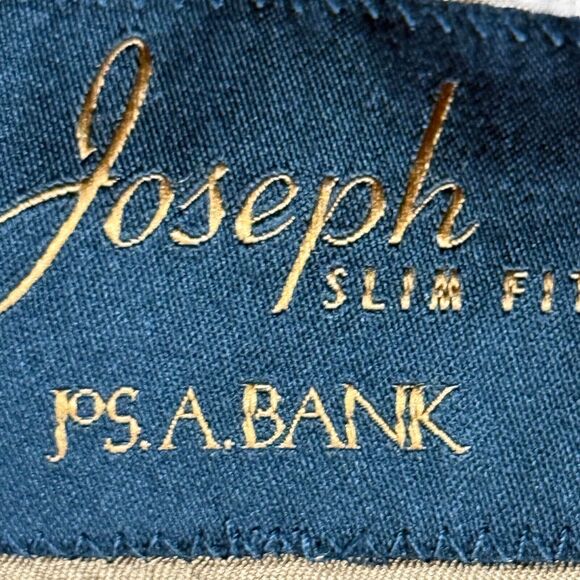 Joseph Jos A Bank Mens Slim Fit Gray Twill Cotton & Wool Suit Jacket Blazer 38 R - Picture 16 of 16
